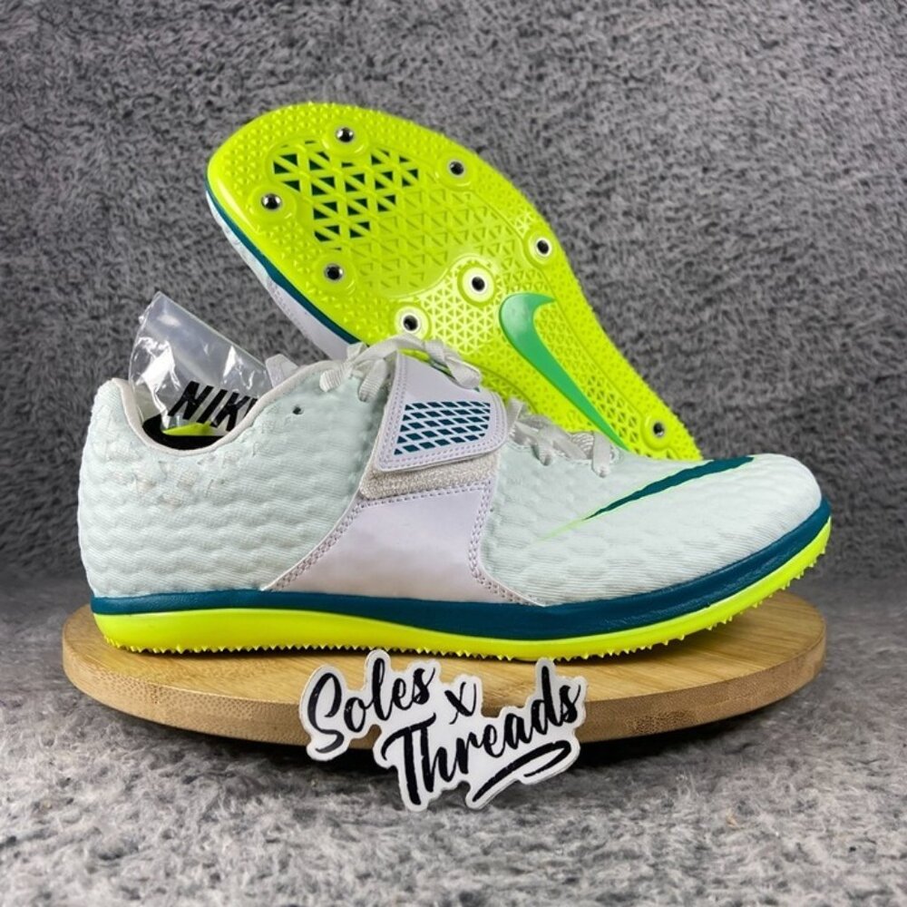 Nike High Jump Elite Track Spikes SZ 8.5 Men Barely Green Spruce